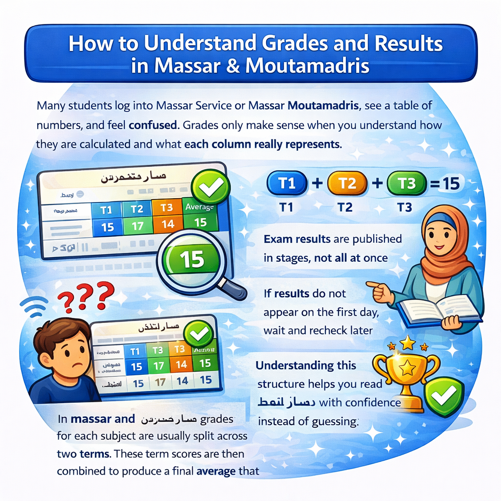 How to Understand Grades and Results in Massar & Moutamadris